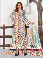 3 Piece - Printed Lawn Suit D#26